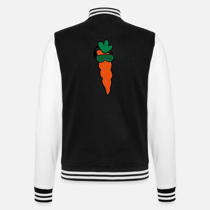 funky_carrot - College Sweat Jacket - black/white