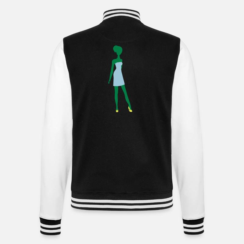 Fille - Veste Teddy - noir/blanc