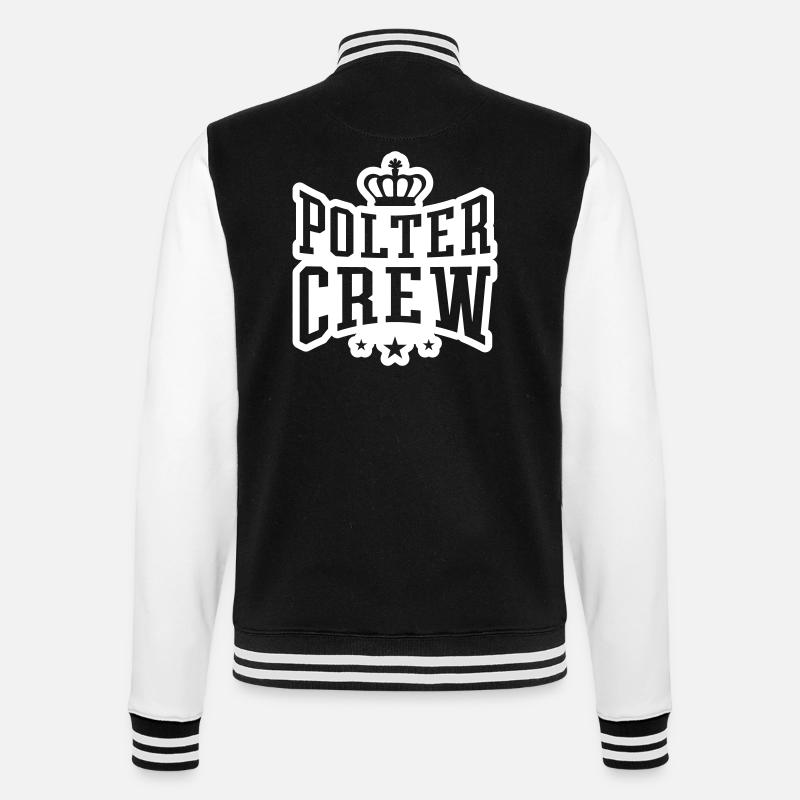 Polter Crew Engagement Wedding - College Sweat Jacket - black/white