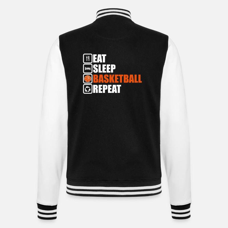 basketball,basketteur, basket, basketteuse - Veste Teddy - noir/blanc