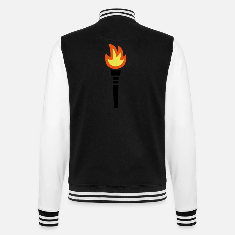 Torch - College Sweat Jacket - black/white