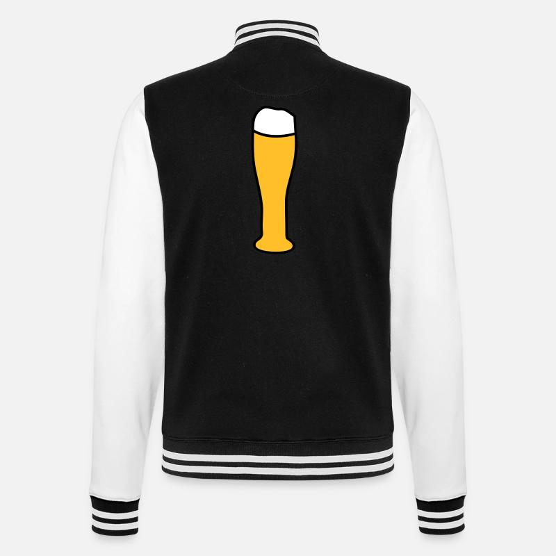 Weizenbier - College-Sweatjacke - Schwarz/Weiß
