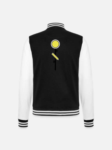 Vorsignal 2 - College-Sweatjacke - Schwarz/Weiß