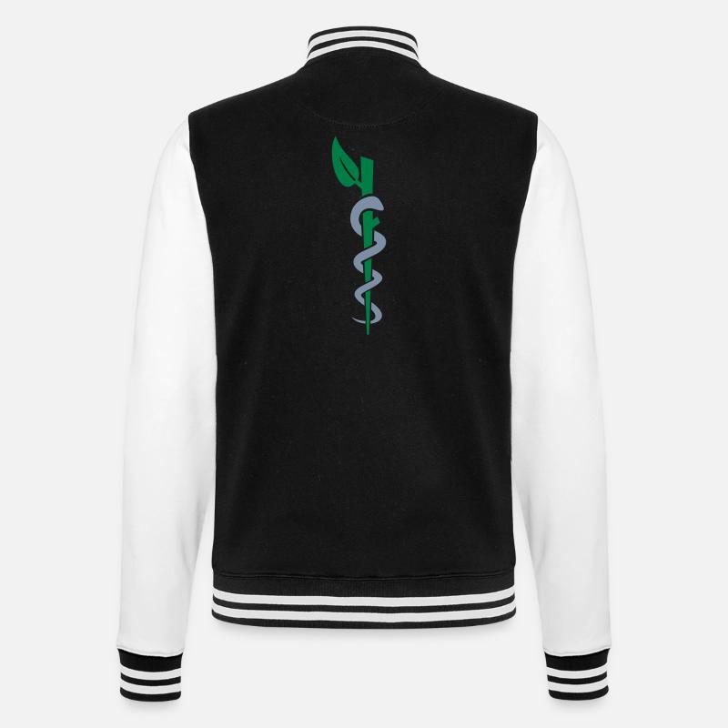 Heilpraktiker - College-Sweatjacke - Schwarz/Weiß