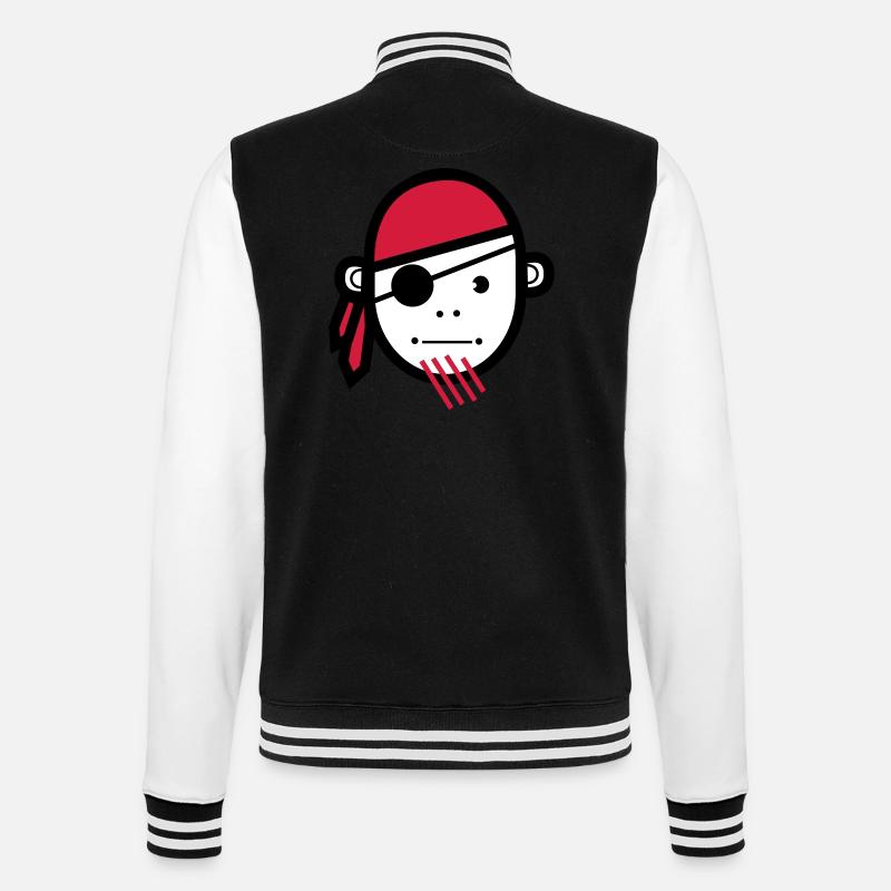 Pirate - Veste Teddy - noir/blanc