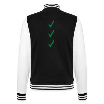 check - check mark - tick - College Sweat Jacket - black/white - Back - Marisol (170cm)