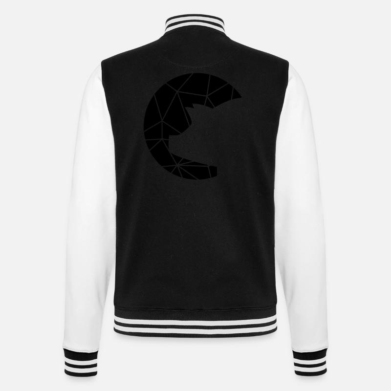 Schweini Gittermuster - College-Sweatjacke - Schwarz/Weiß
