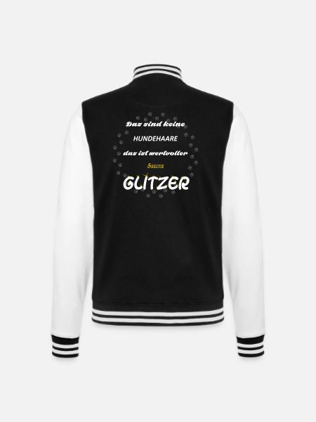 Sheltie Glitzer 4k4qg - College-Sweatjacke - Schwarz/Weiß