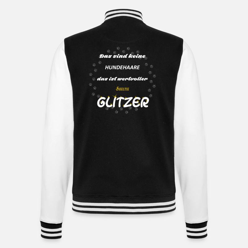 Sheltie Glitzer 4k4qg - College-Sweatjacke - Schwarz/Weiß