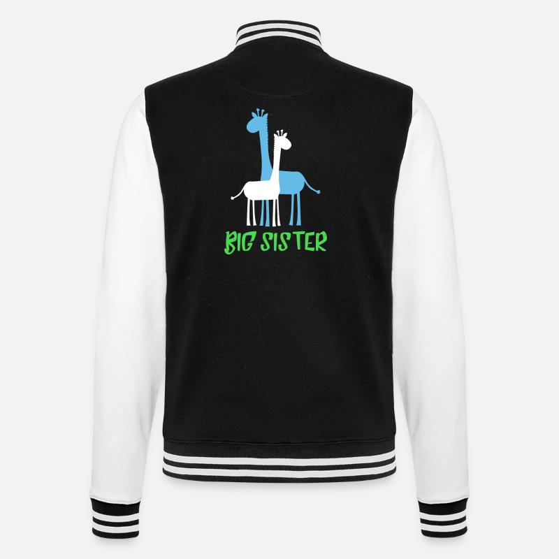 Große Schwester - College-Sweatjacke - Schwarz/Weiß