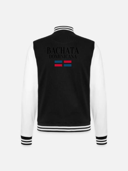 Bachata Dominicana - auf DanceShirts - College-Sweatjacke - Schwarz/Weiß