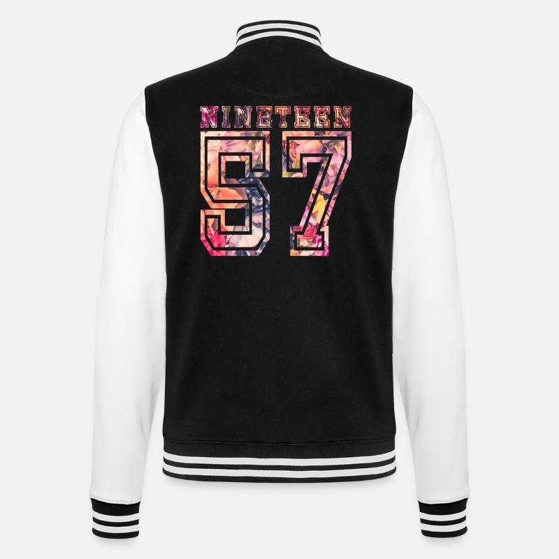 NINETEEN 1957 B - College-Sweatjacke - Schwarz/Weiß