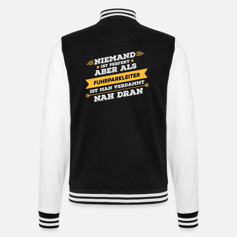 Fuhrparkleiter Beruf Geschenk - College-Sweatjacke - Schwarz/Weiß
