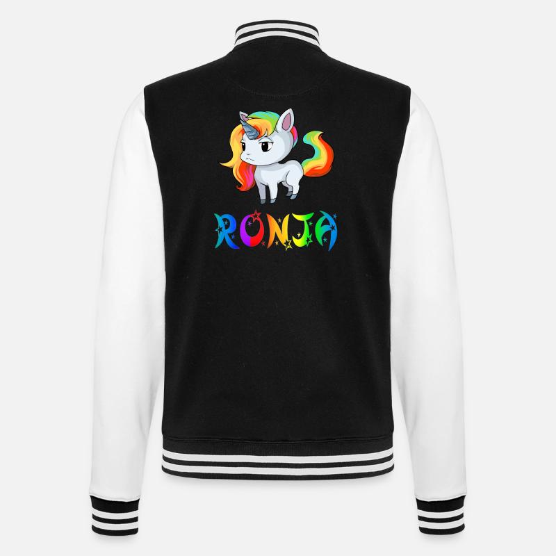 Ronja Einhorn - Veste Teddy - noir/blanc