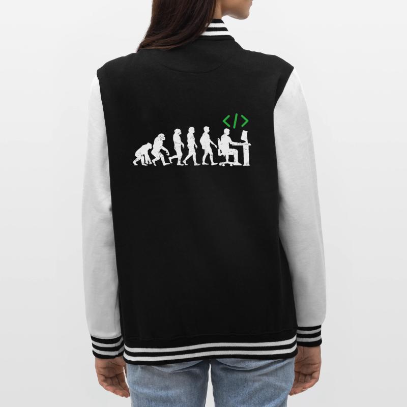 Programmierer Evolution geschenk coder java c++ College-Sweatjacke