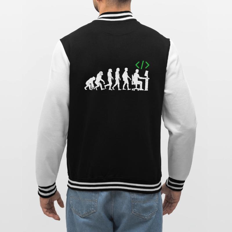 Programmierer Evolution geschenk coder java c++ College-Sweatjacke