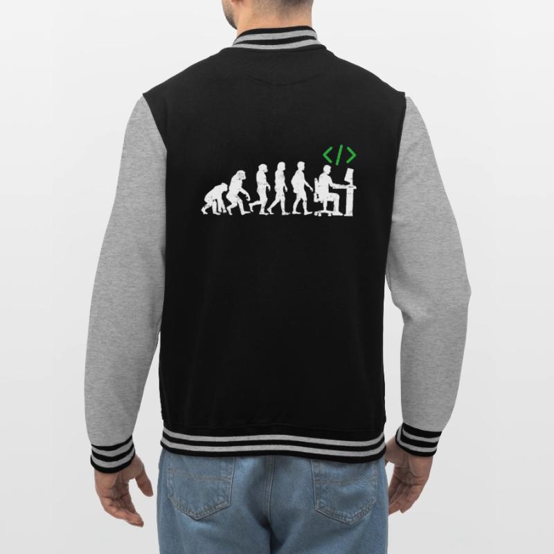 Programmierer Evolution geschenk coder java c++ College-Sweatjacke