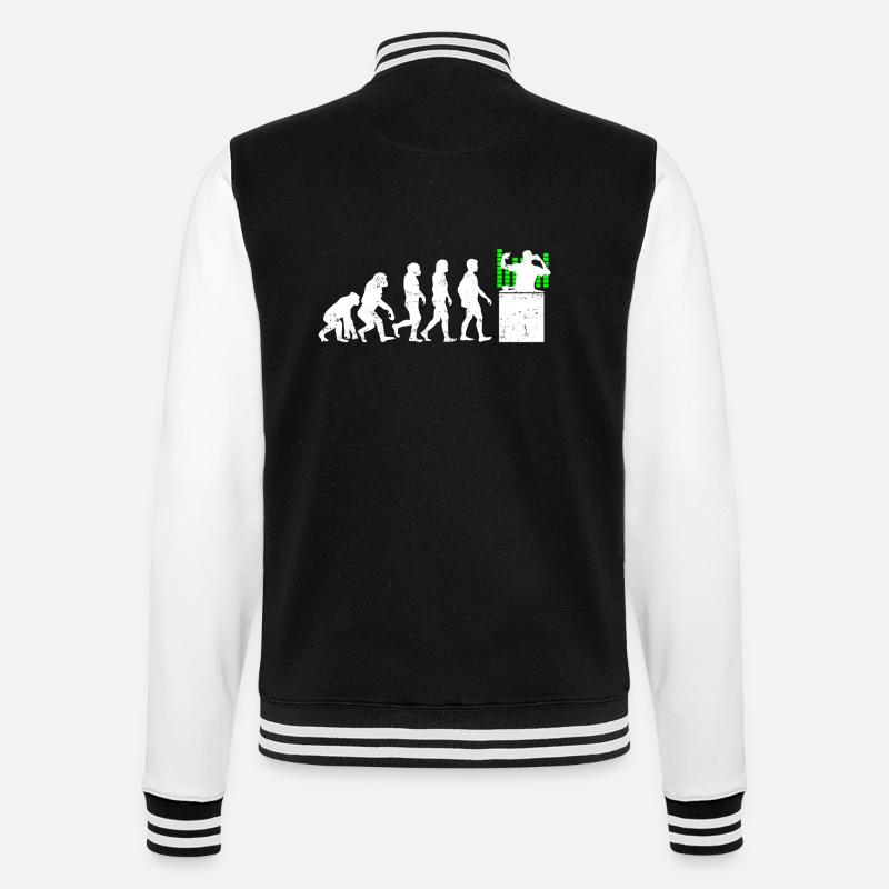 Dj evolution entwicklung musik turntable - College-Sweatjacke - Schwarz/Weiß