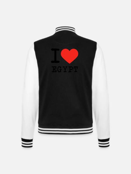 I love Egypt - College-Sweatjacke - Schwarz/Weiß