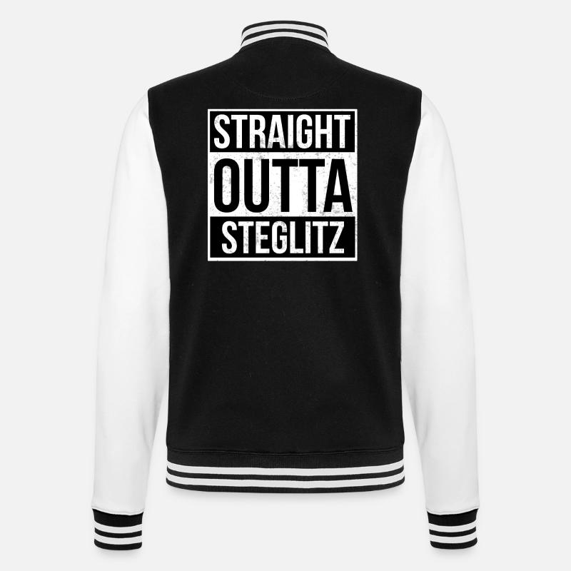 Straight Outta Steglitz - Veste Teddy - noir/blanc