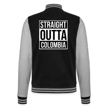 Straight Outta Colombia! - College-Sweatjacke - Schwarz/Grau meliert - Hinten - Marisol (170cm)