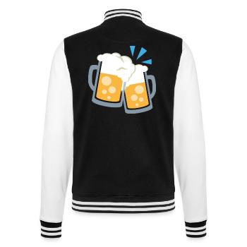 wiesn bier krüge - College-Sweatjacke - Schwarz/Weiß - Hinten - Marisol (170cm)