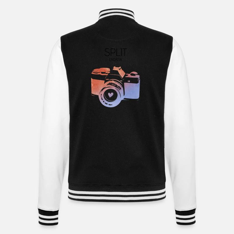 Split, Croatie - Veste Teddy - noir/blanc