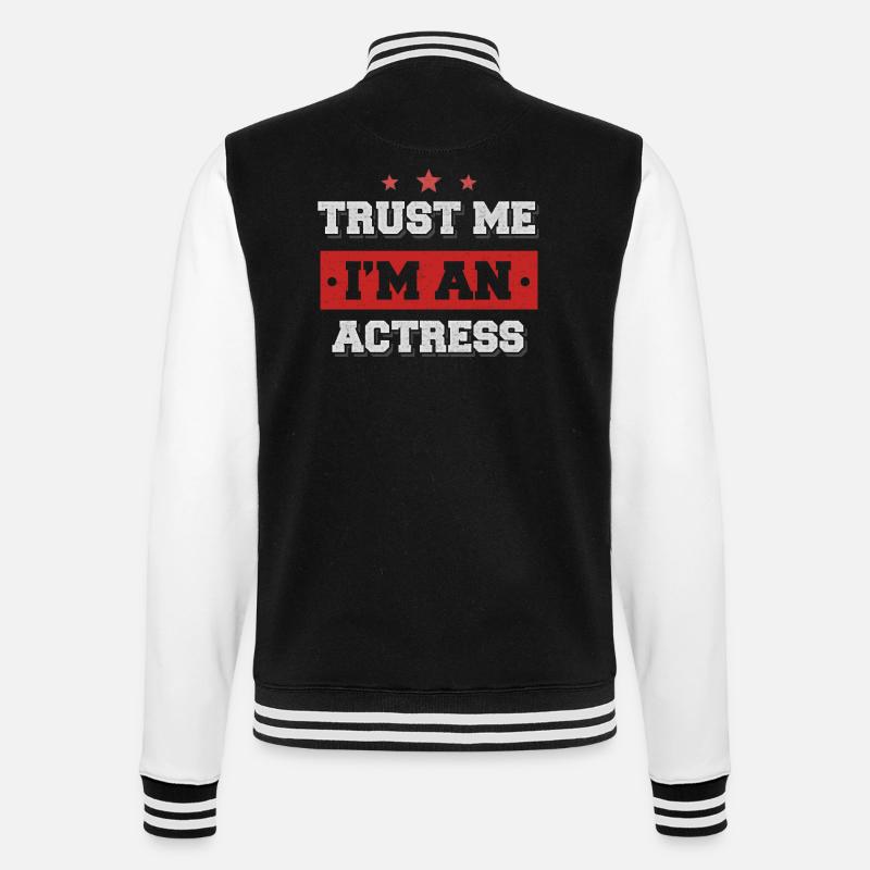 Trust me I'm an actress - College-Sweatjacke - Schwarz/Weiß