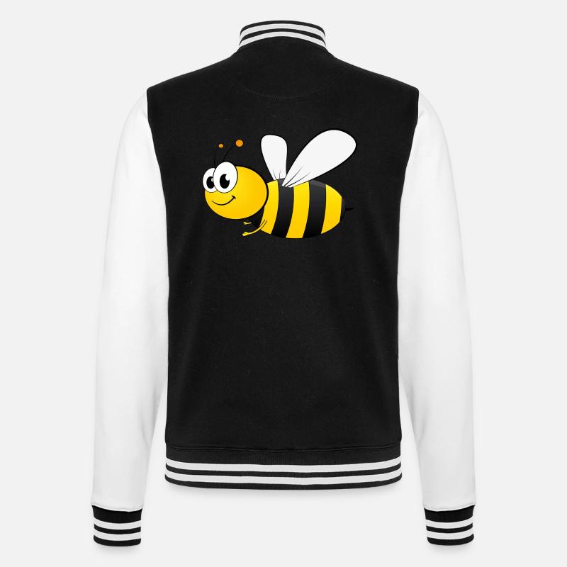 fleißiges Bienchen - College-Sweatjacke - Schwarz/Weiß