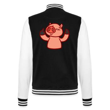 Va te faire foutre cadeau chemise de porc - Veste Teddy - noir/blanc - Dos - Marisol (170cm)