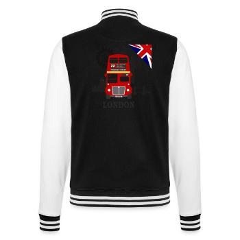 Angleterre, Londres, sightseeing, - Veste Teddy - noir/blanc - Dos - Marisol (170cm)