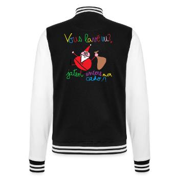 Vous lavé vu ? - Veste Teddy - noir/blanc - Dos - Marisol (170cm)