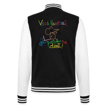 Vous lavé vu ? - Veste Teddy - noir/blanc - Dos - Marisol (170cm)
