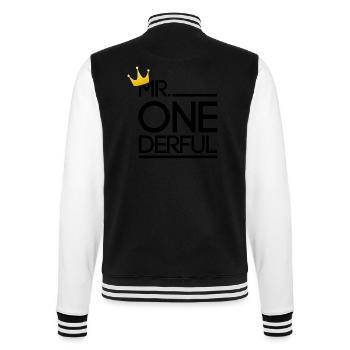 Mr. Wonderful - College-Sweatjacke - Schwarz/Weiß - Hinten - Marisol (170cm)