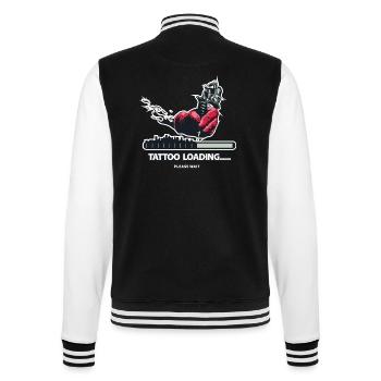 Tattoo Loading .. Hand tattoo machine tattooed ink - College Sweat Jacket - black/white - Back - Marisol (170cm)
