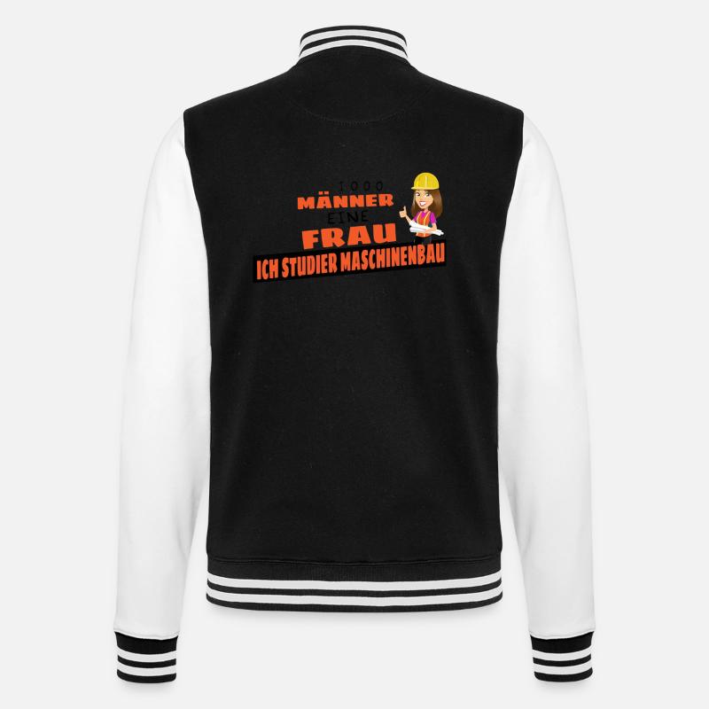 Student Studieren Studium Prokrastination Geschenk - College-Sweatjacke - Schwarz/Weiß