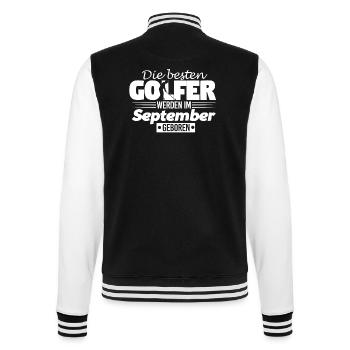 Golfer Golfen Geschenk Geburtstag September - College-Sweatjacke - Schwarz/Weiß - Hinten - Marisol (170cm)