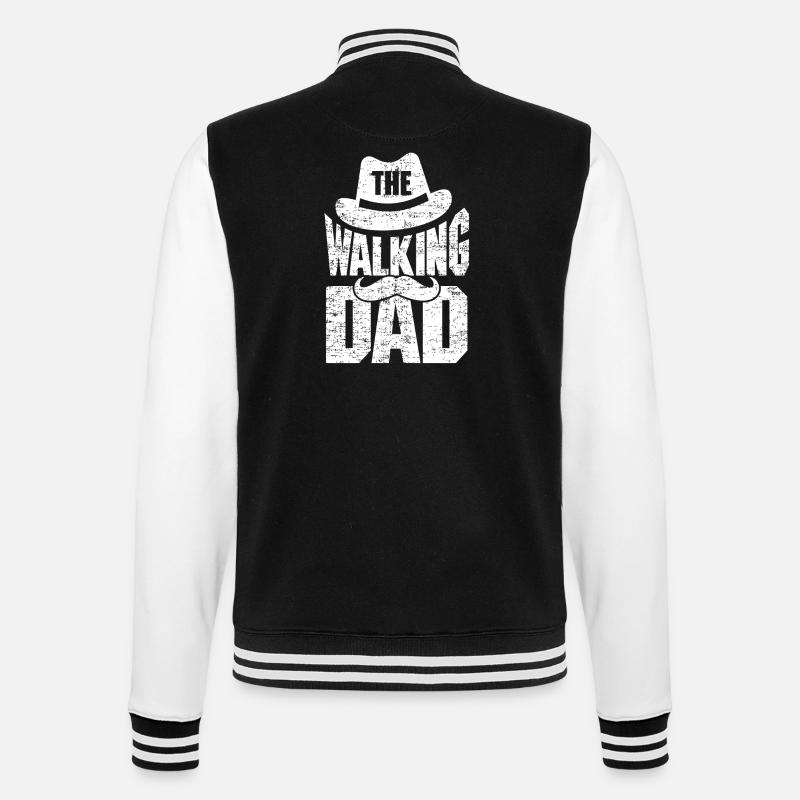 Le papa marche - Veste Teddy - noir/blanc
