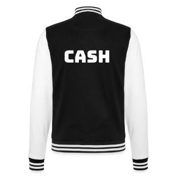 Cash - College Sweat Jacket - black/white - Back - Marisol (170cm)