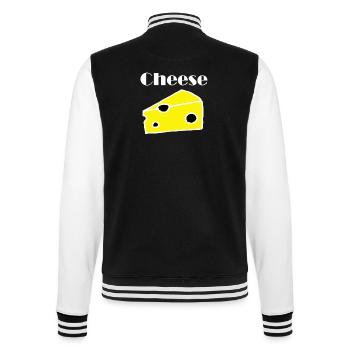 Cheese Käse - College-Sweatjacke - Schwarz/Weiß - Hinten - Marisol (170cm)