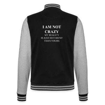 Je ne suis pas folle - Veste Teddy - noir/gris chiné - Dos - Marisol (170cm)