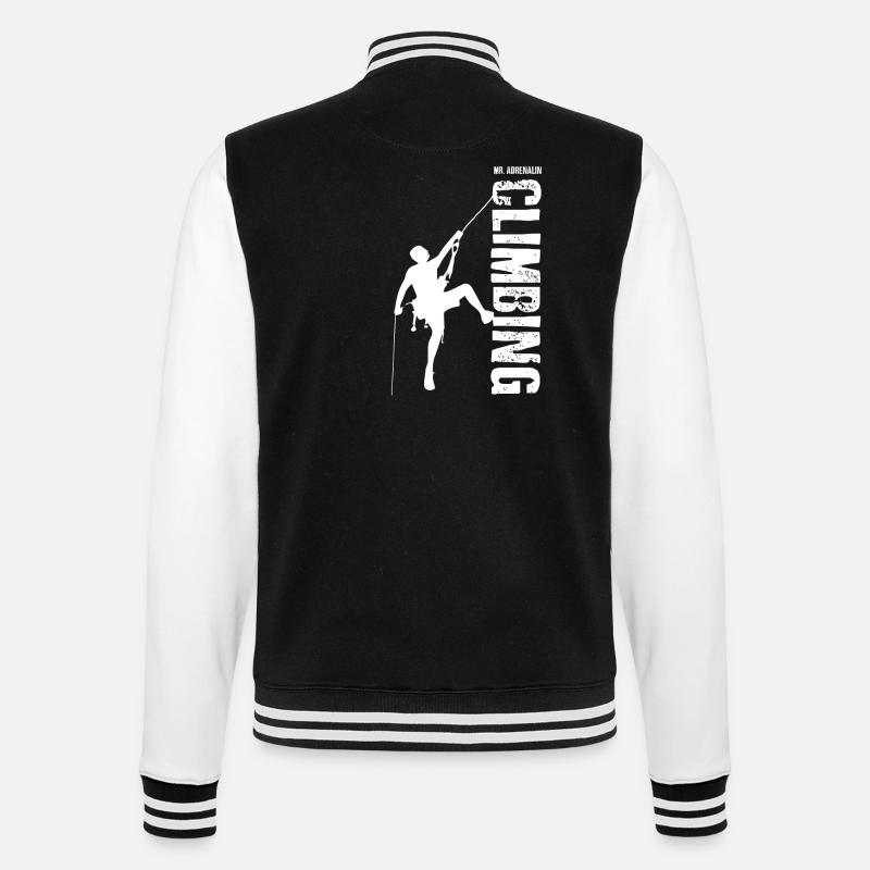 Mr Adrenaline Rock Climbing - College Sweat Jacket - black/white