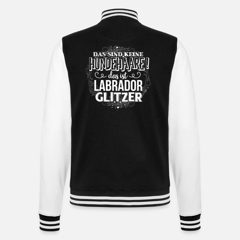 Labrador Glitter - College Sweat Jacket - black/white