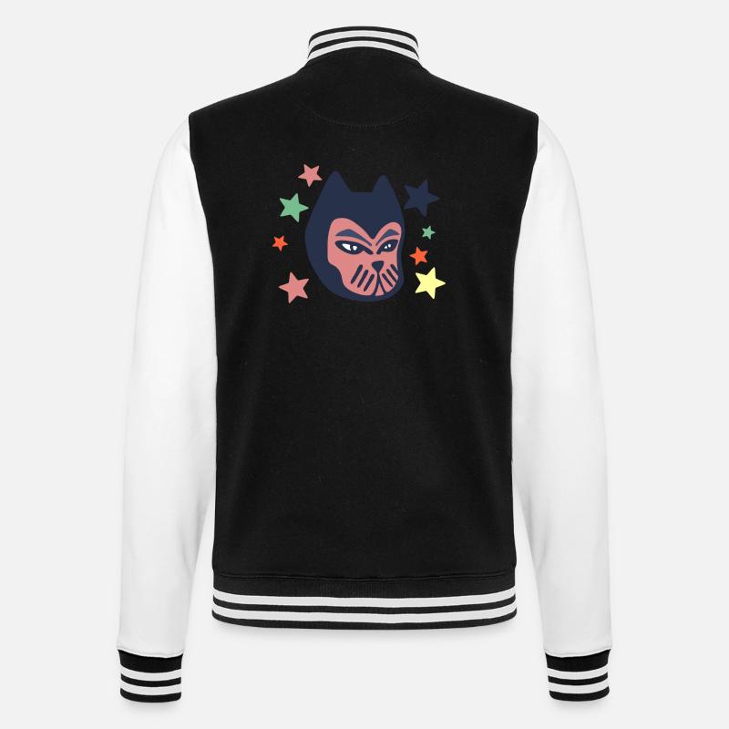 Chat galactique - Veste Teddy - noir/blanc