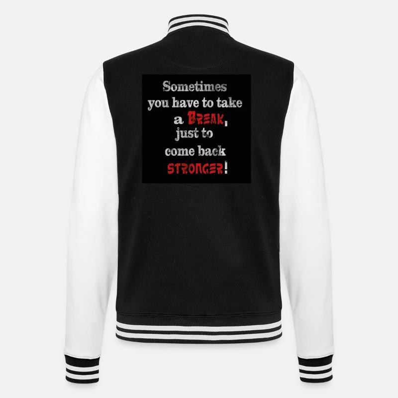 Take a break - College-Sweatjacke - Schwarz/Weiß