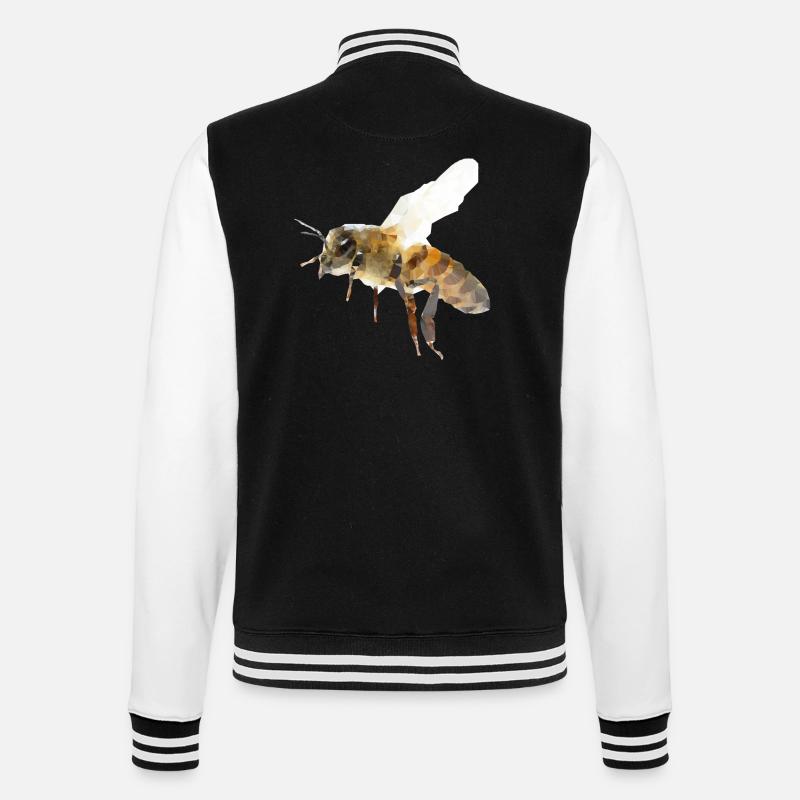 Bee - College Sweat Jacket - black/white