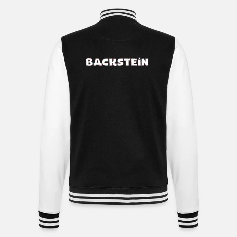 Backstein - College-Sweatjacke - Schwarz/Weiß