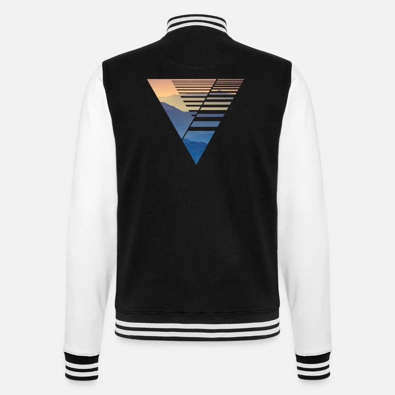 Vector Design Triangle - College Sweat Jacket - black/white