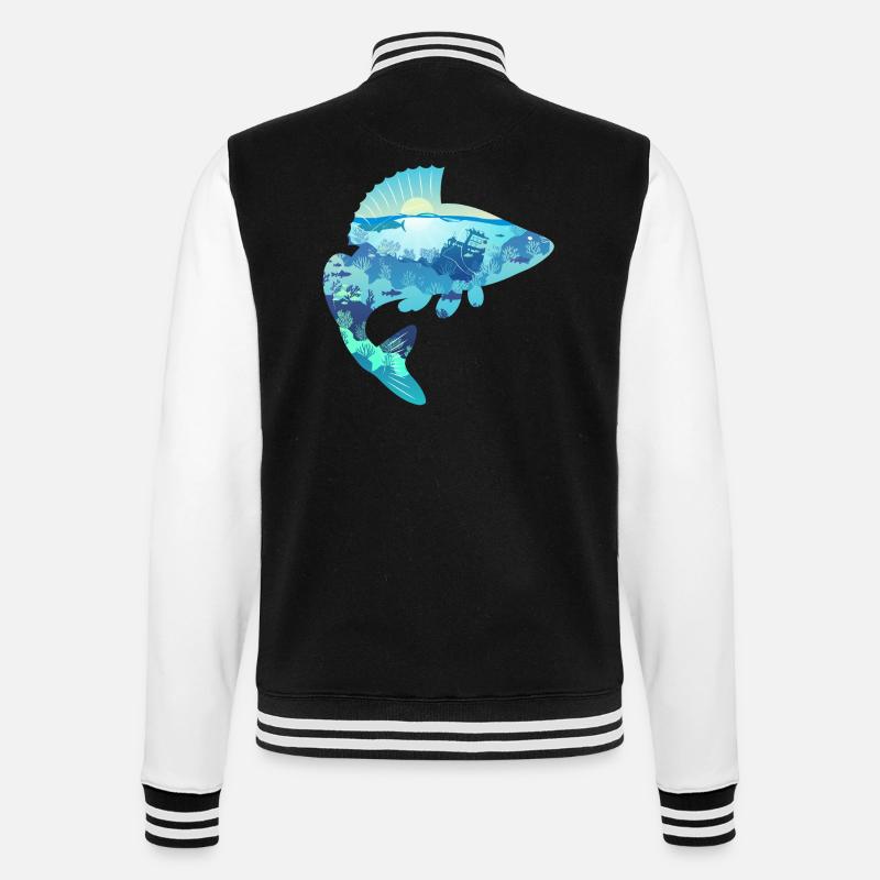 Basse perche - Veste Teddy - noir/blanc