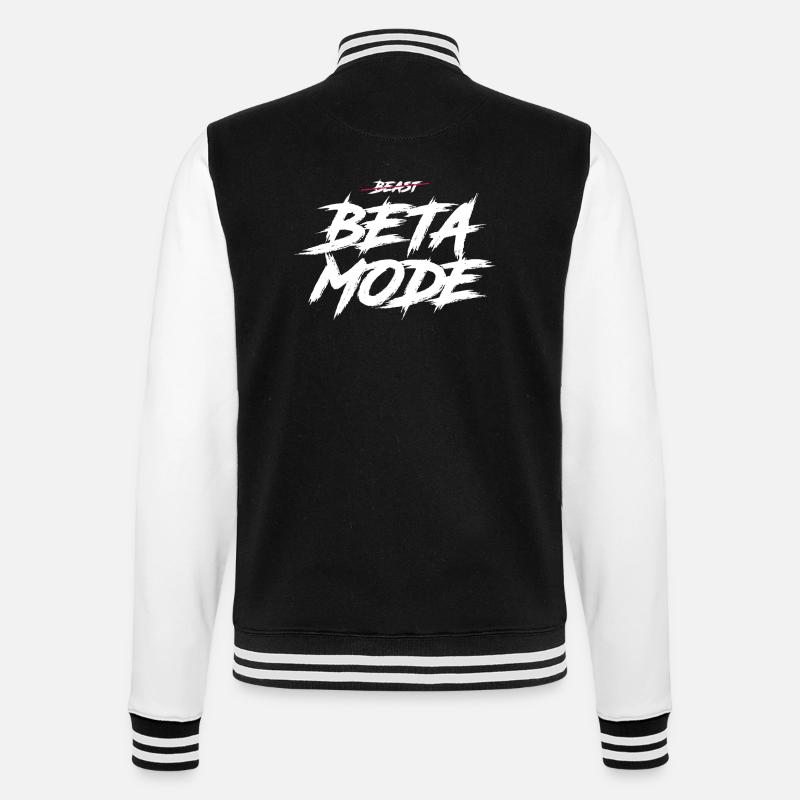 Beta Mode - College-Sweatjacke - Schwarz/Weiß